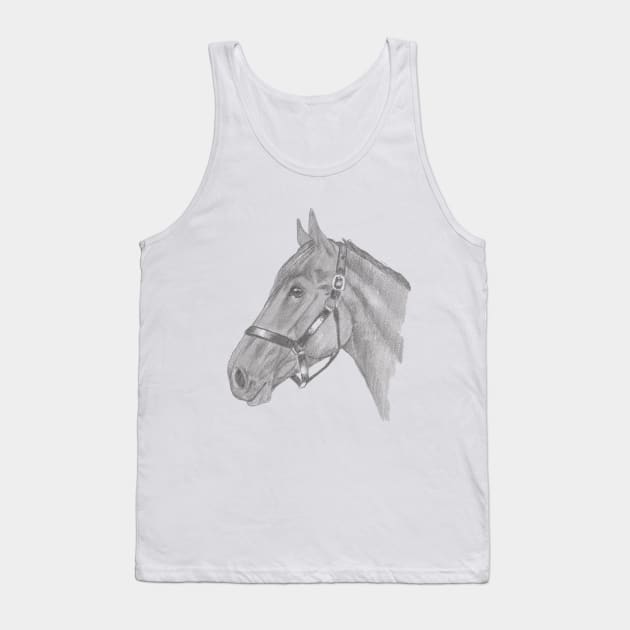 Horse Illustration Tank Top by Shyflyer